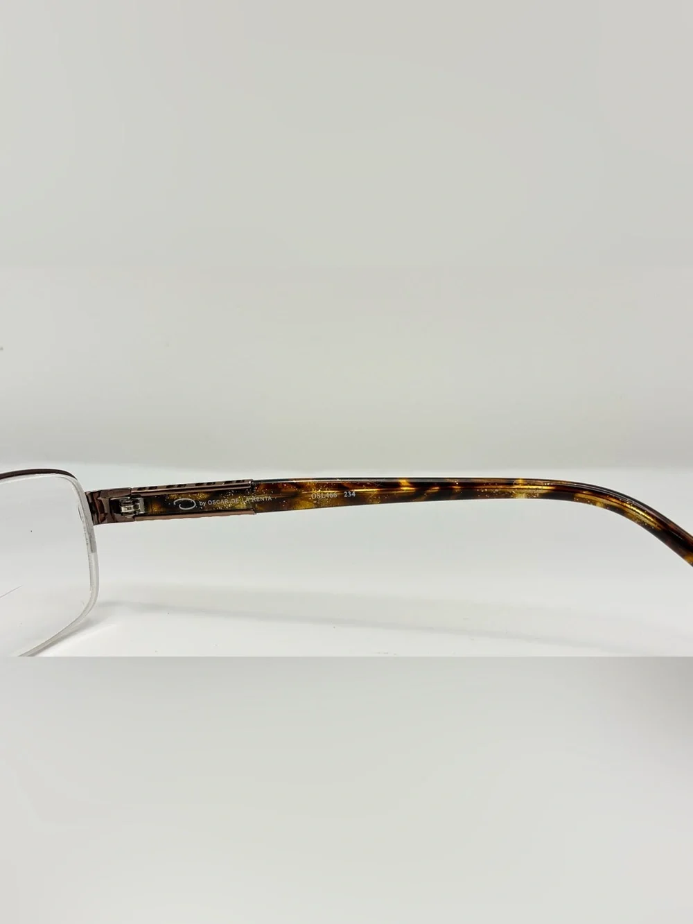 Oscar de la Renta OSL466 Brown Half-Rim Sunglasses Frames Only